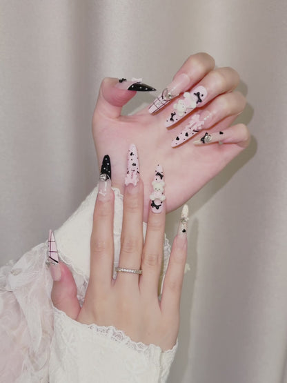 Kawaii Bear 3D Press-On Nails – The Baby Doll